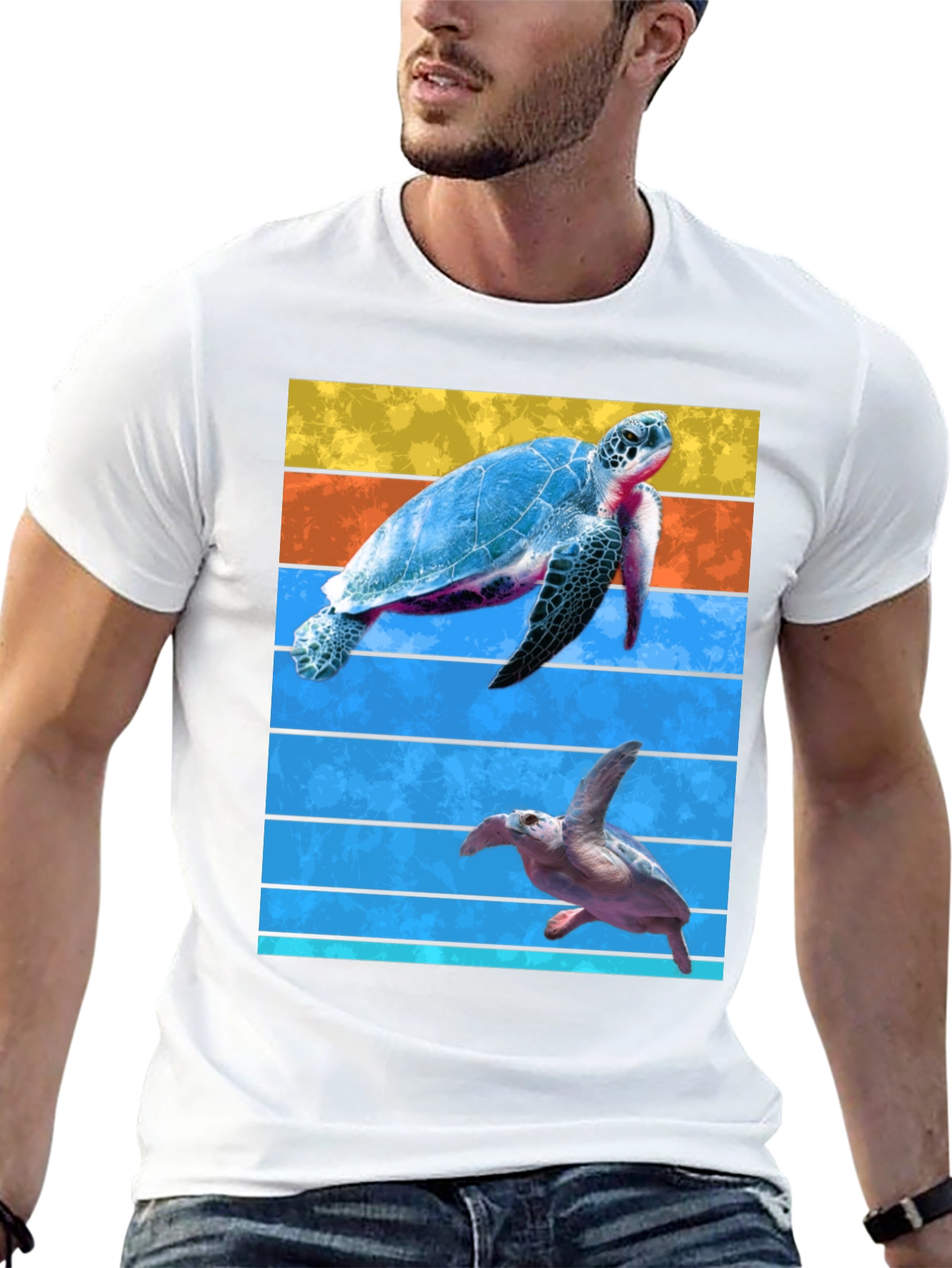 Turtle Graphic Tee - Ocean Lovers Black T-Shirt