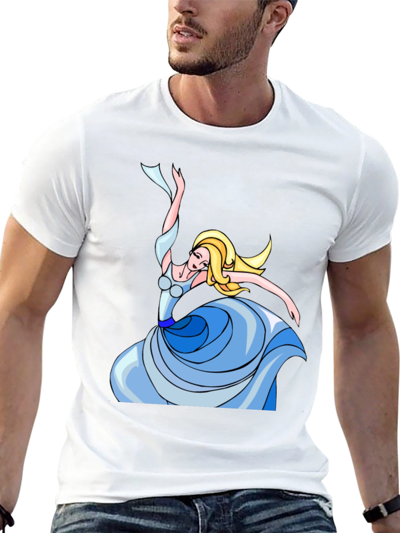 Dancing Woman Graphic Tee - Stylish Black T-Shirt