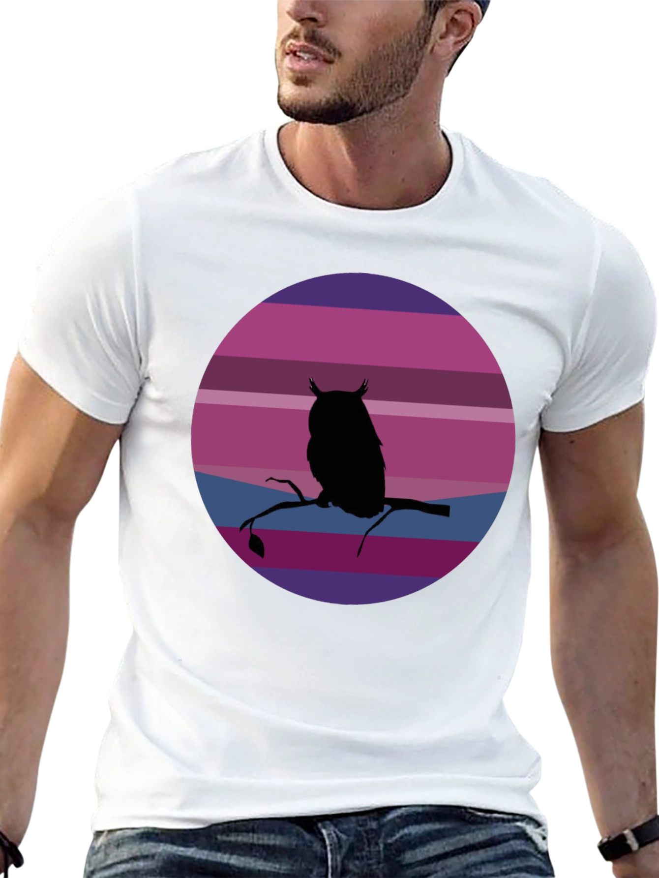 Owl Silhouette Sunset T-Shirt