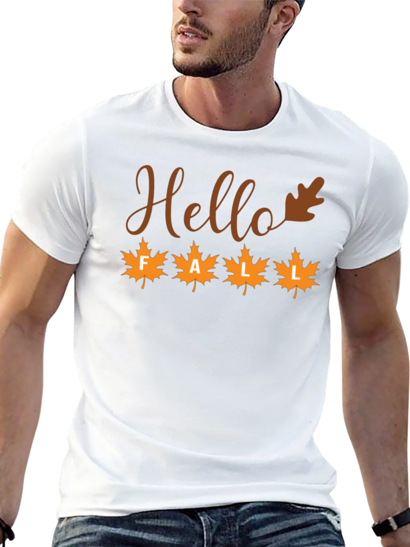 Hello Fall Maple Leaf Graphic Tee