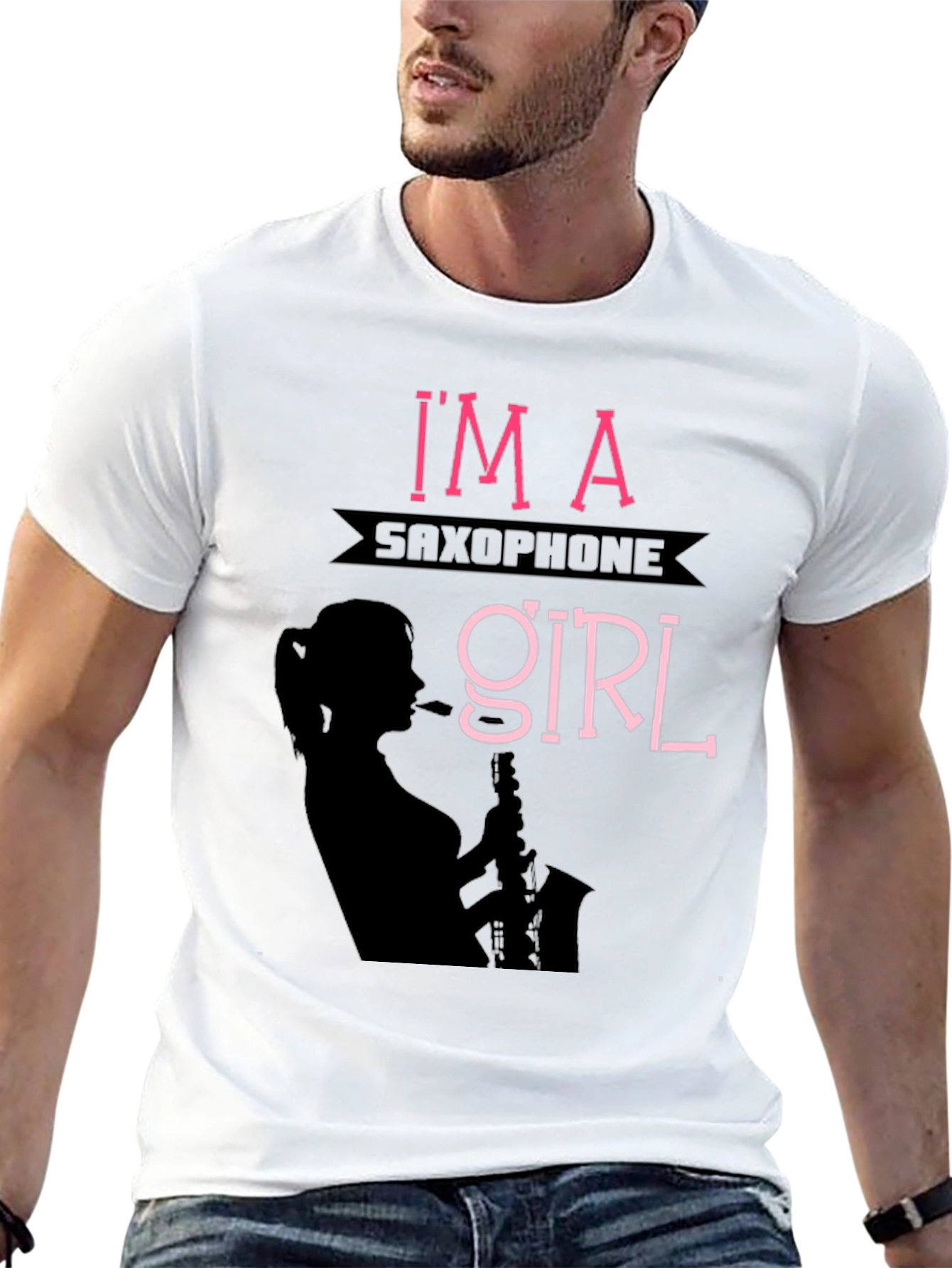 Saxophone Girl T-Shirt - Musician Tee