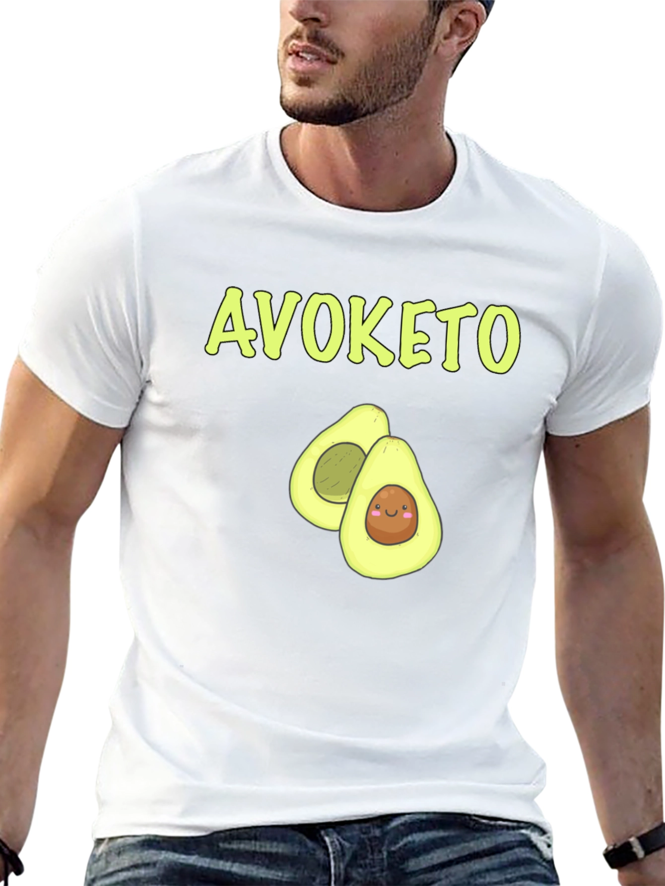Avoketo Black T-Shirt Avocado Lover