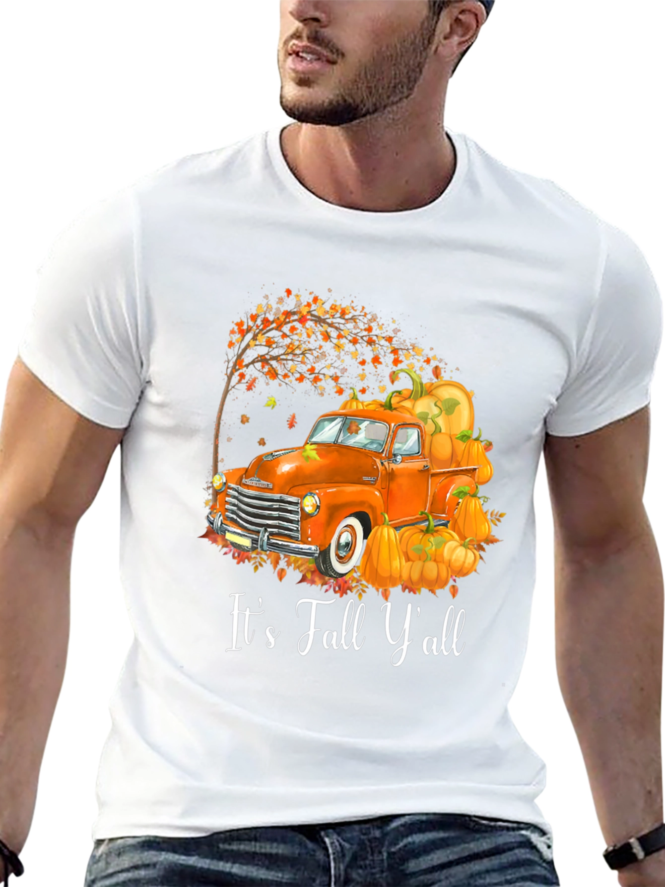 Its Fall Yall Pumpkin Truck T-Shirt