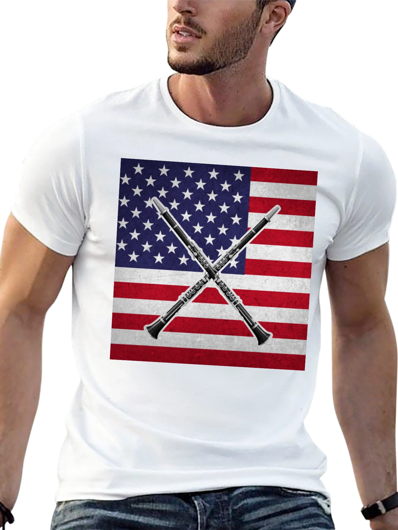 American Flag Clarinet T-Shirt