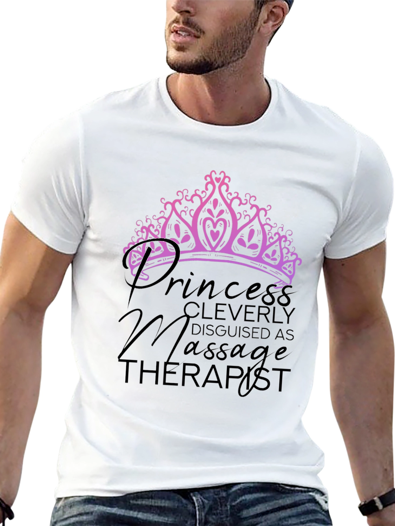 Princess Massage Therapist Black T-Shirt