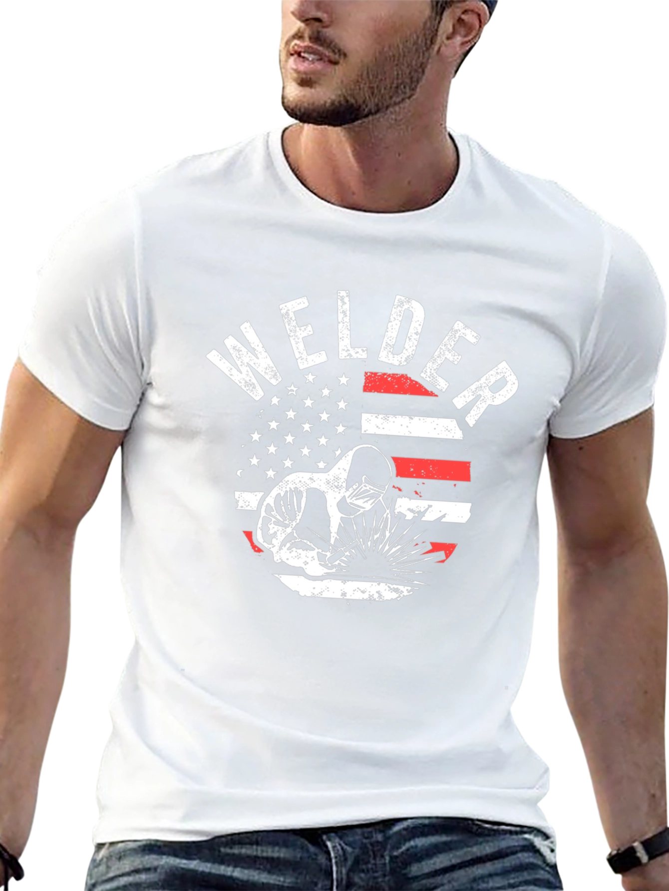 Welder USA Flag Graphic T-Shirt