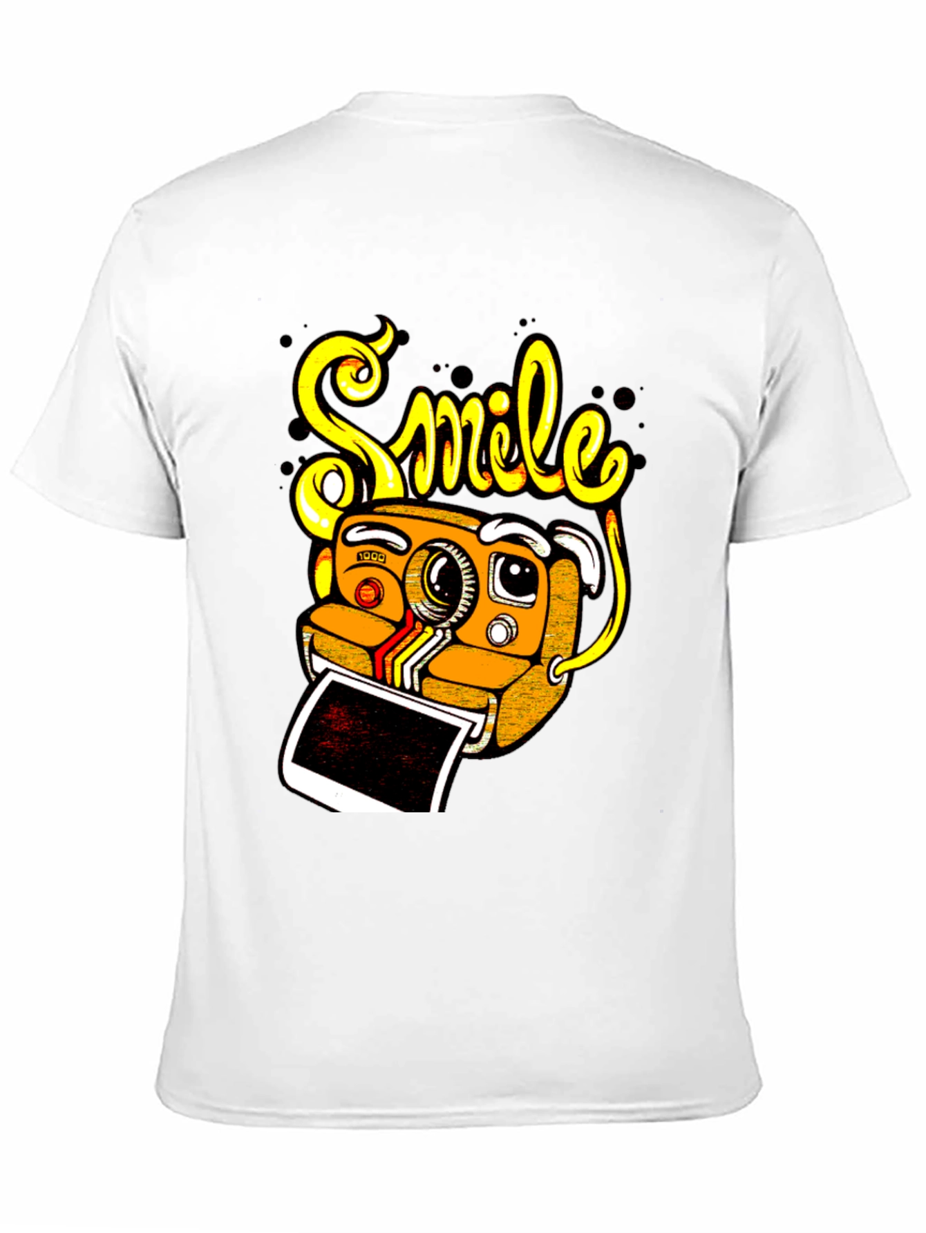 Smile Camera Graphic Tee - Black