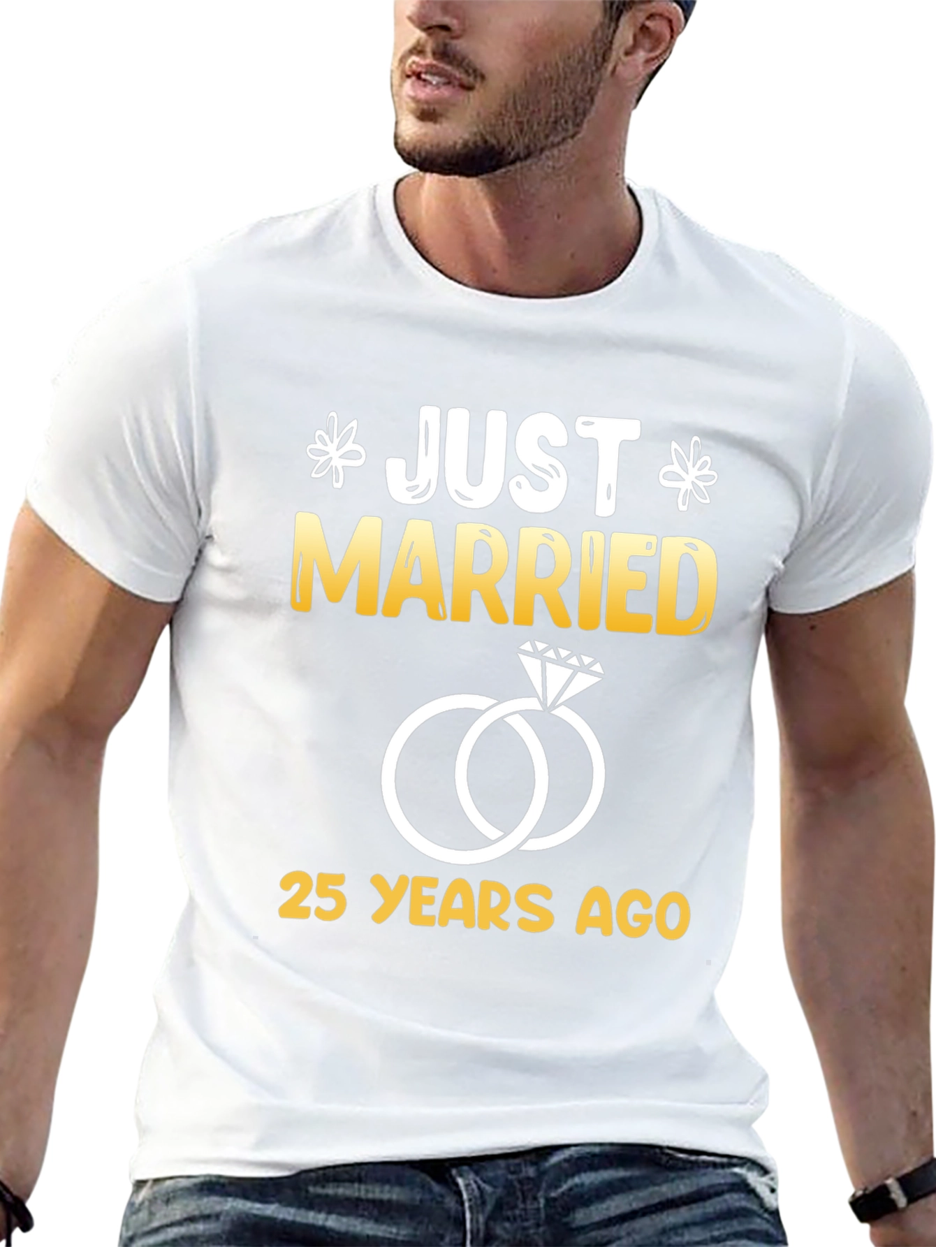 Just Married 25 Years Ago Graphic Tee
