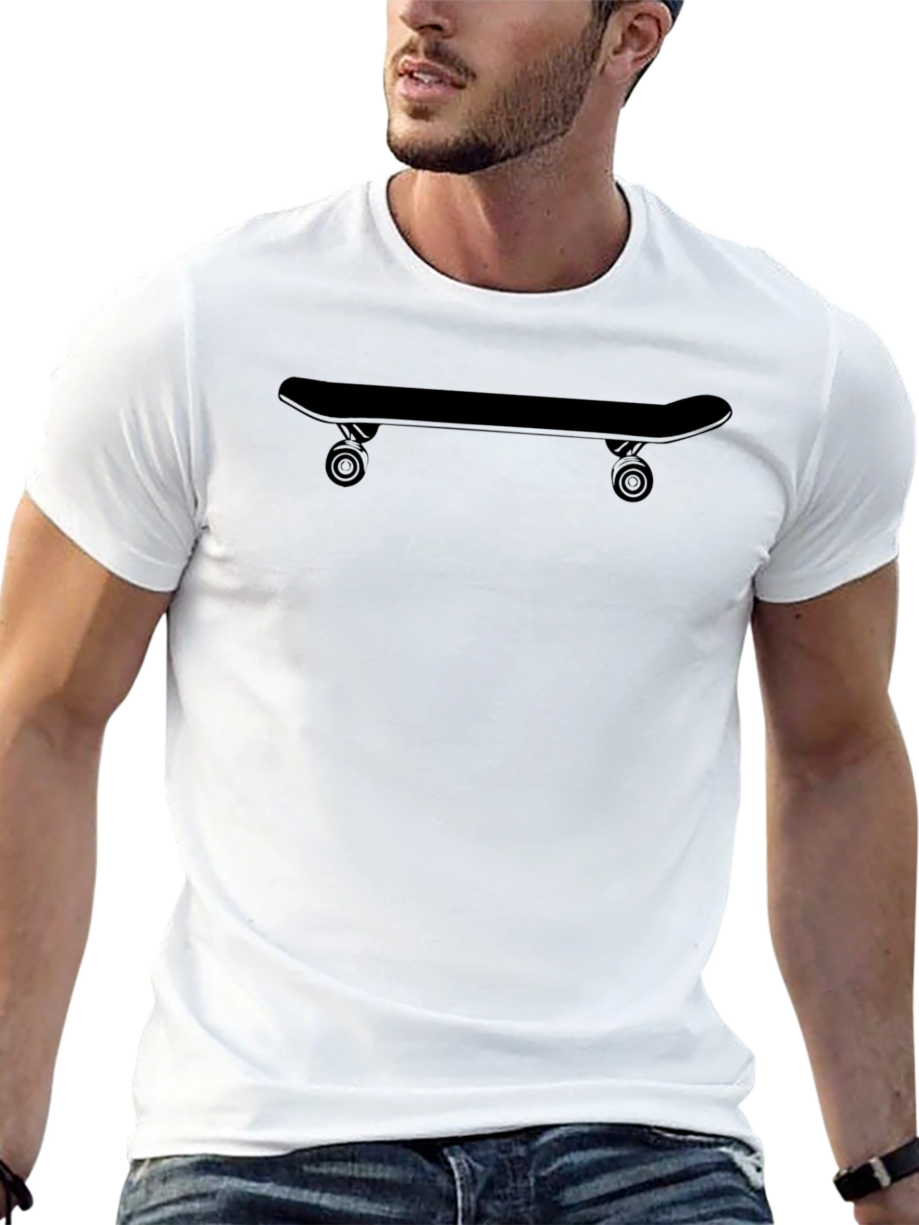 Skateboard Graphic Black T-Shirt