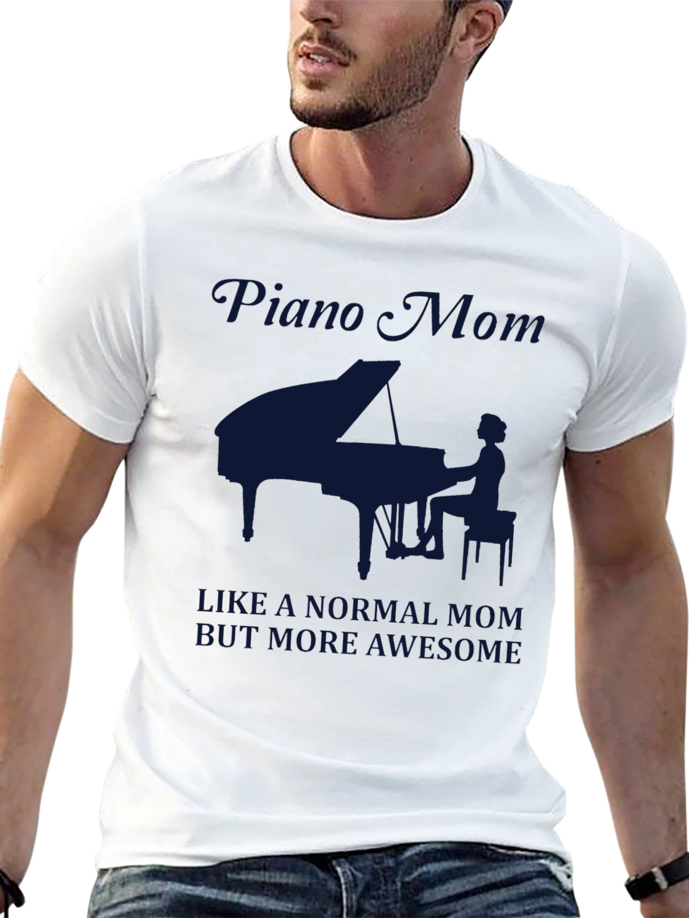 Piano Mom Graphic Tee - Awesome Musician Mother T-Shirt