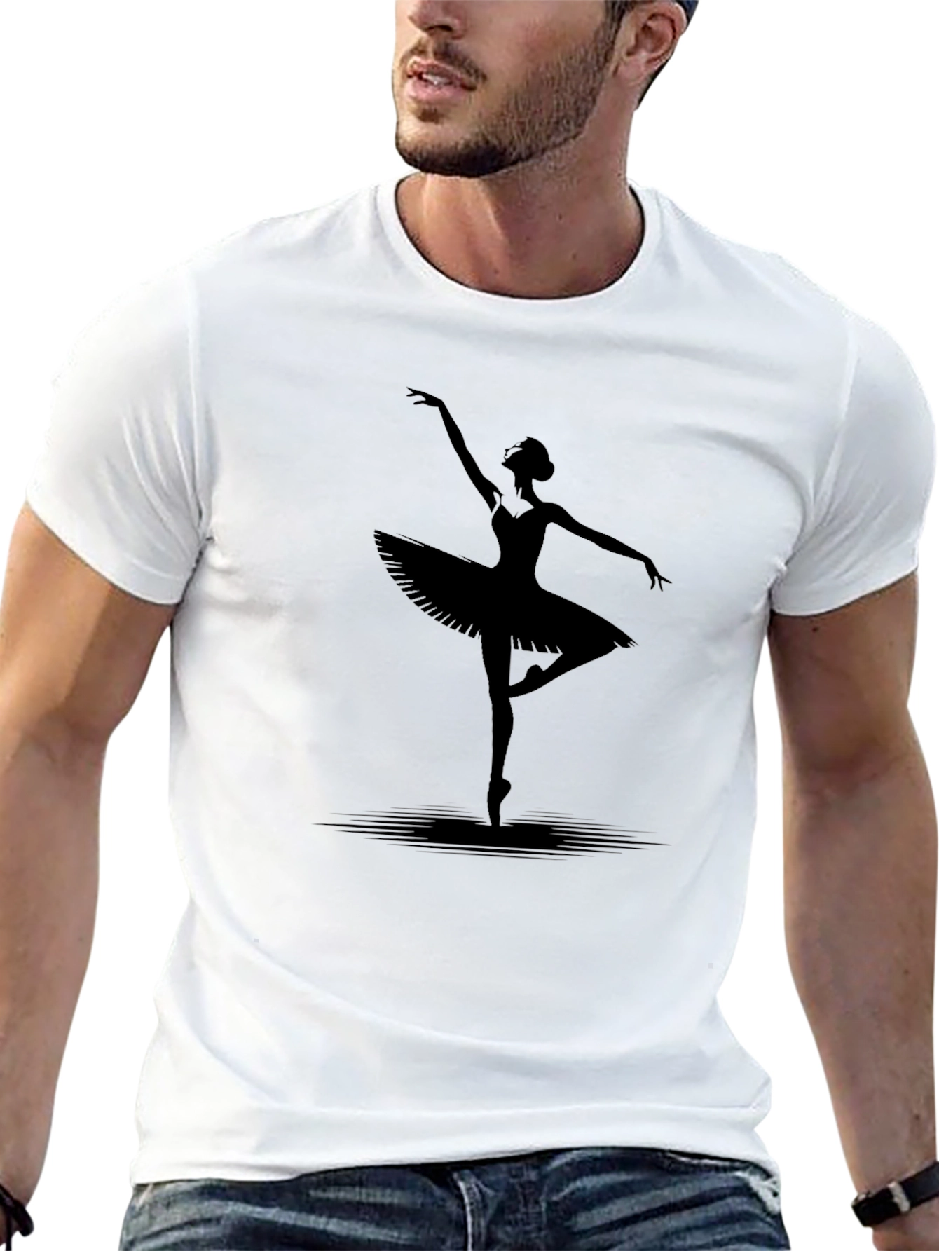 Ballerina Silhouette Black Tee