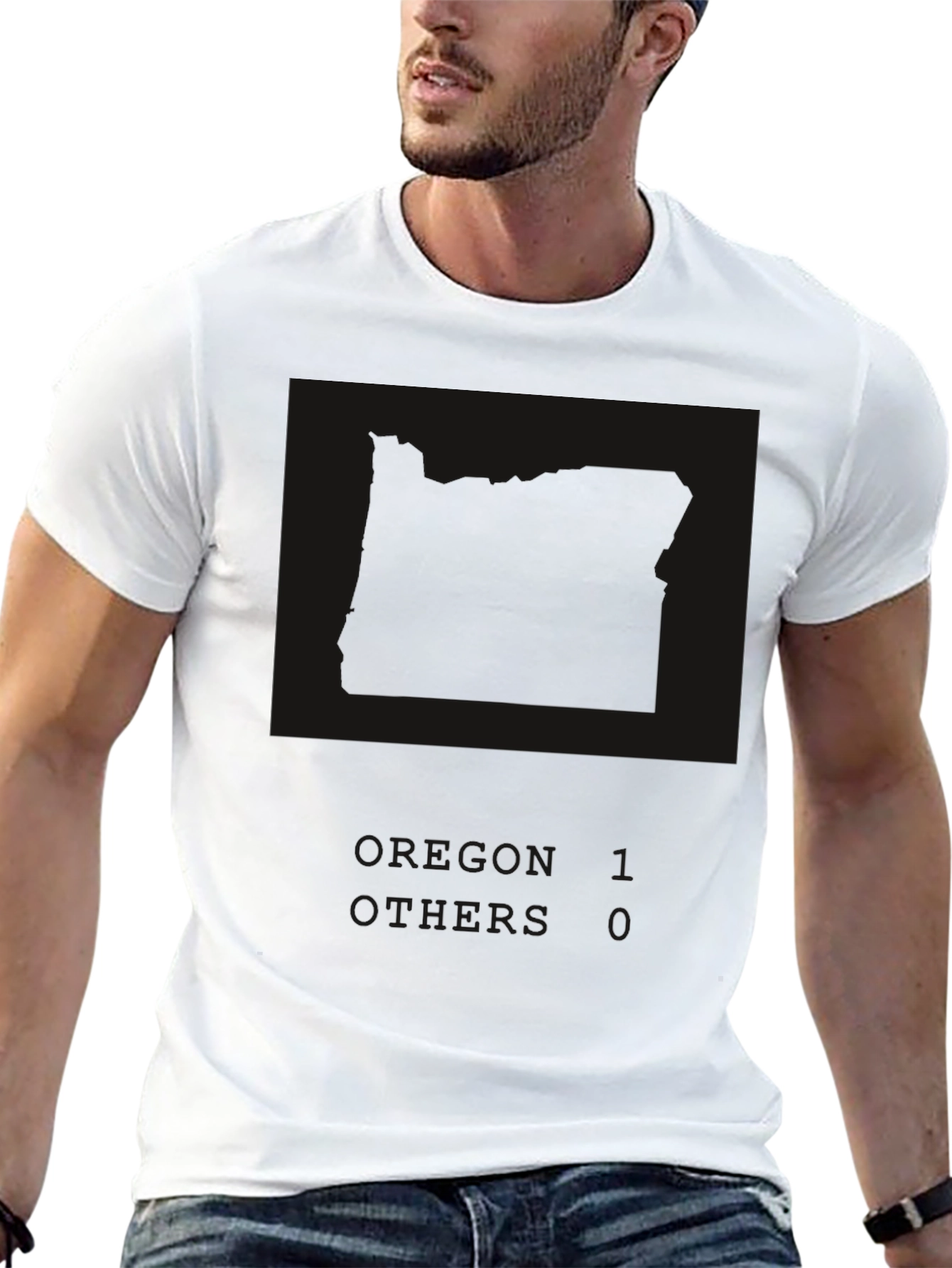 Oregon 1 Others 0 Black Graphic Tee