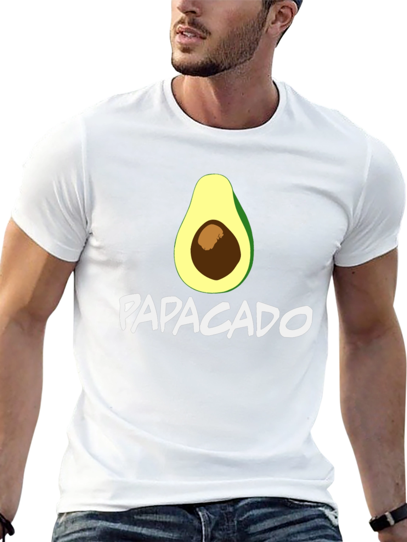 Papacado Graphic T-Shirt - Funny Avocado Dad Tee