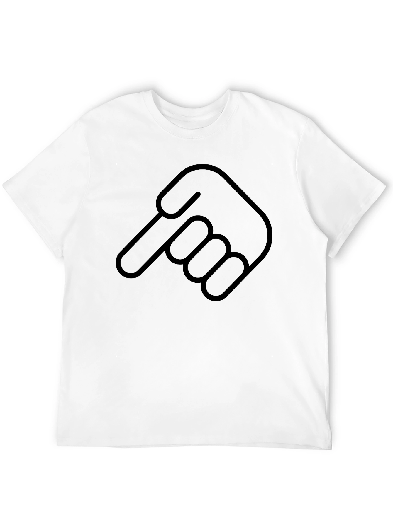 Pointing Finger Graphic Black T-Shirt