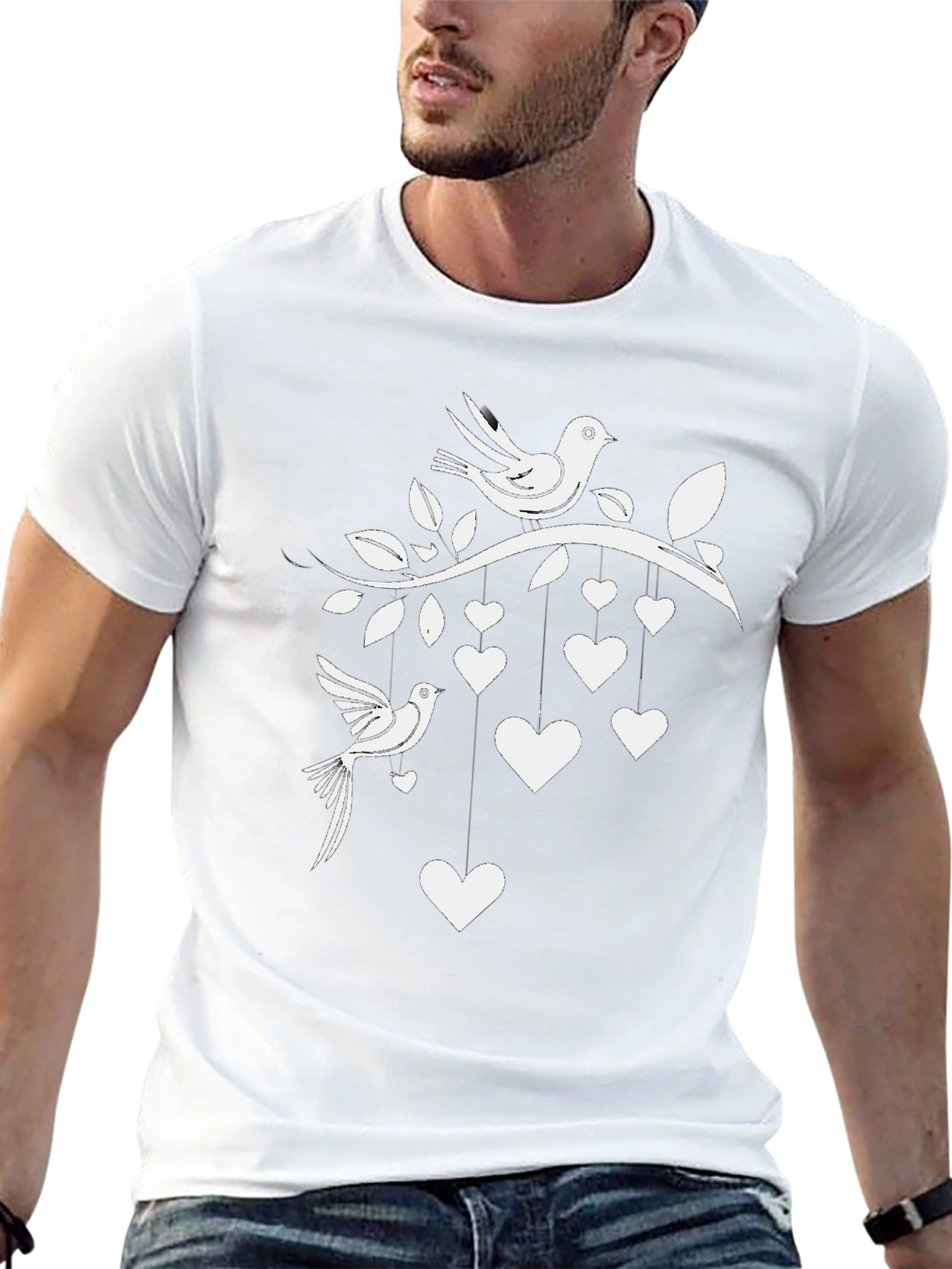 Love Birds Graphic Tee - Black