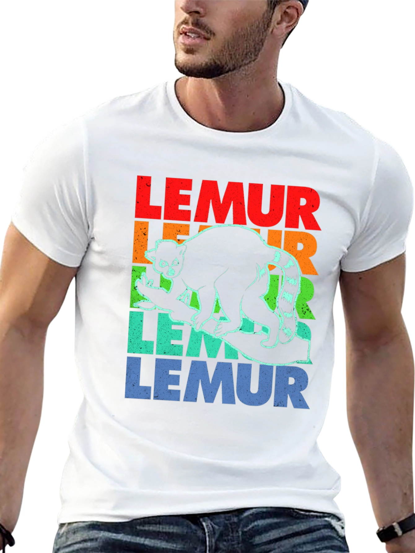 Retro Lemur Graphic T-Shirt