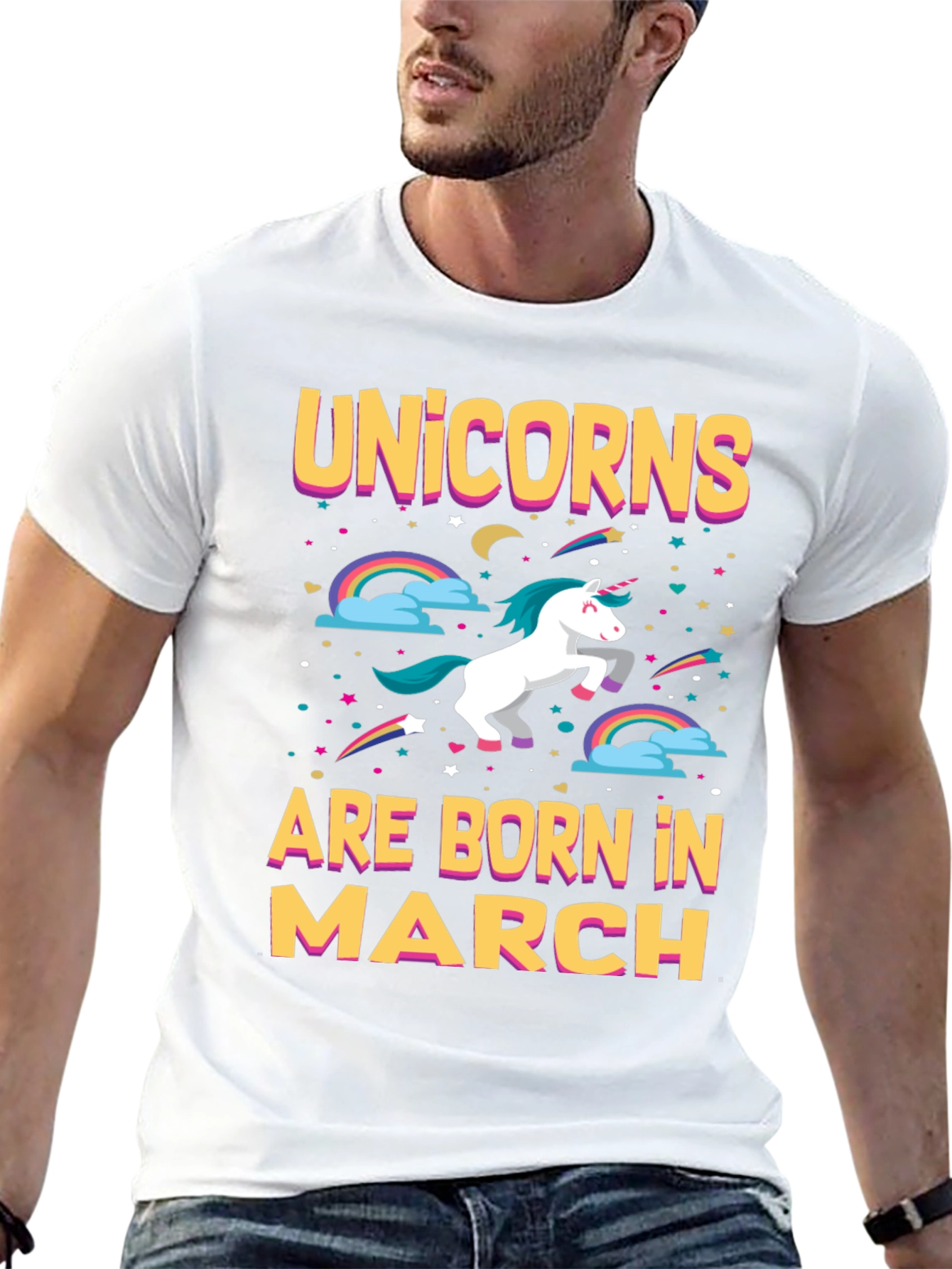 Unicorns Born in March T-Shirt