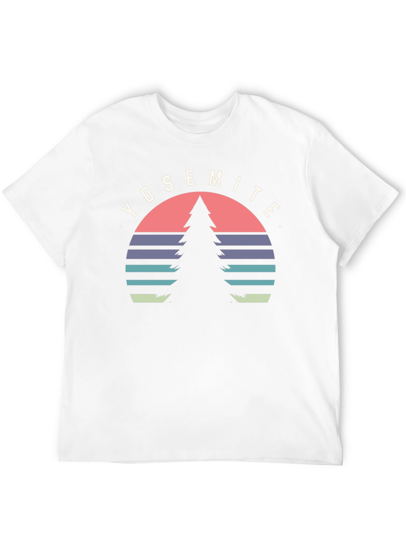 Yosemite Tree Graphic Tee - Black Cotton T-Shirt