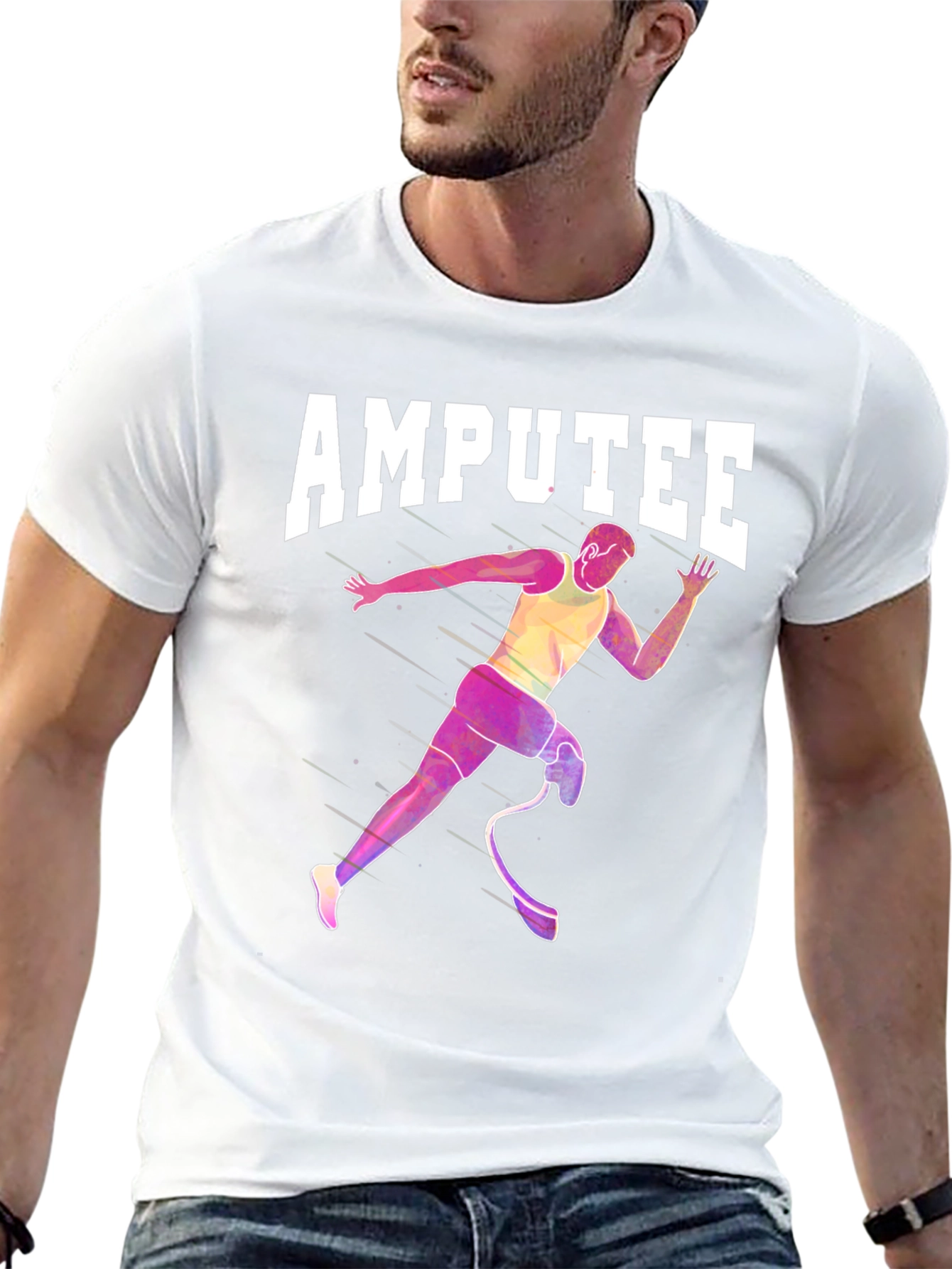 Amputee Runner T-Shirt - Inspirational Design