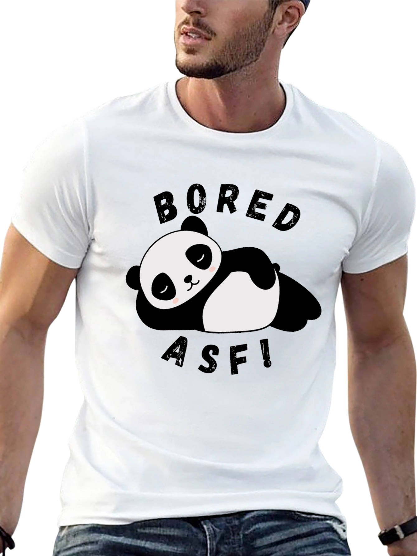 Bored Panda Graphic Tee - Black Cotton T-Shirt