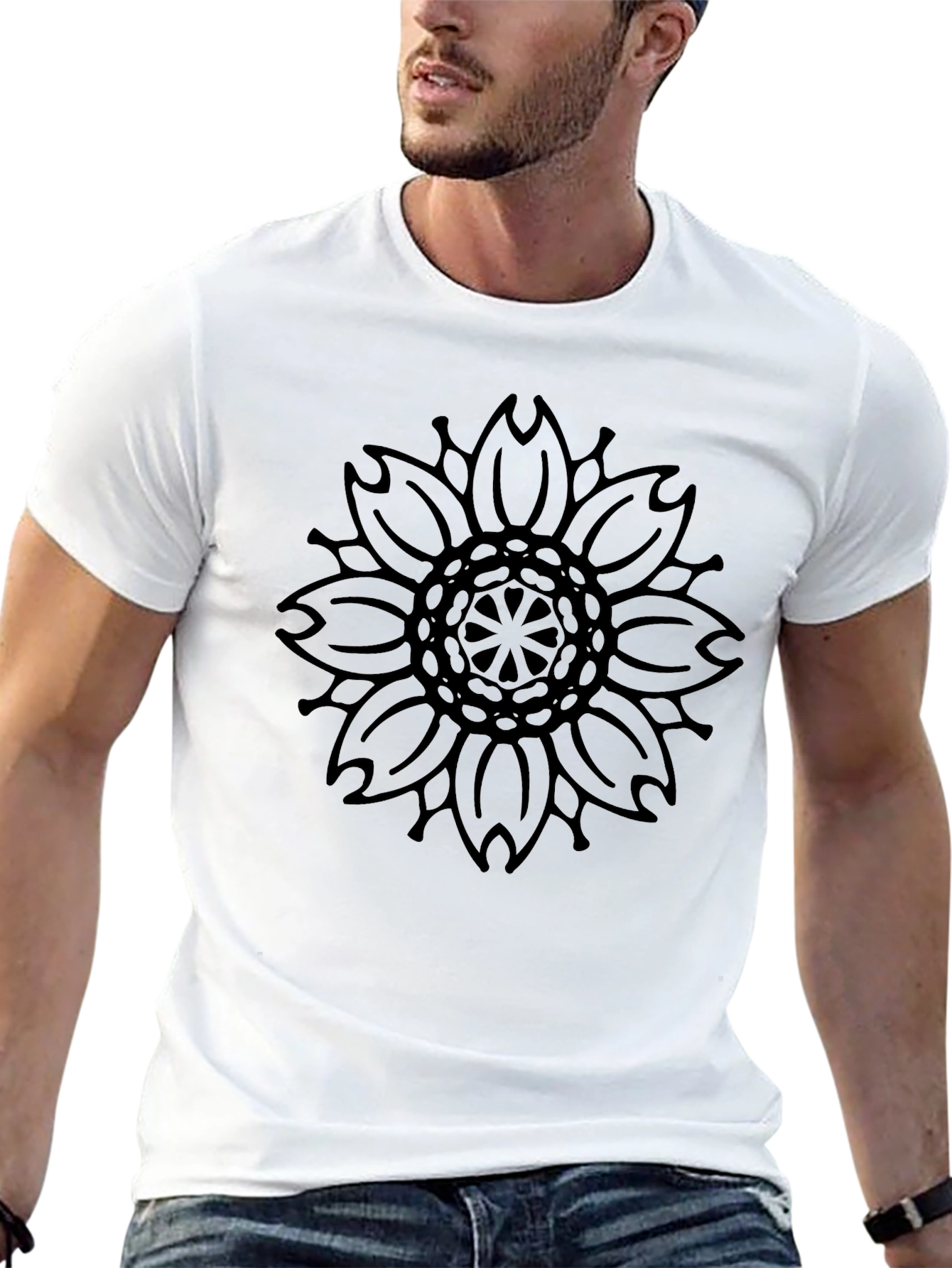 Black Sunflower Graphic Tee - Stylish Casual Wear
