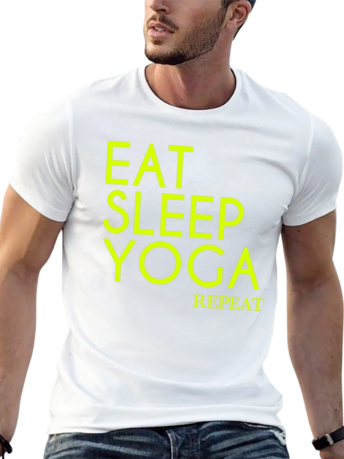 Eat Sleep Yoga Repeat Black T-Shirt