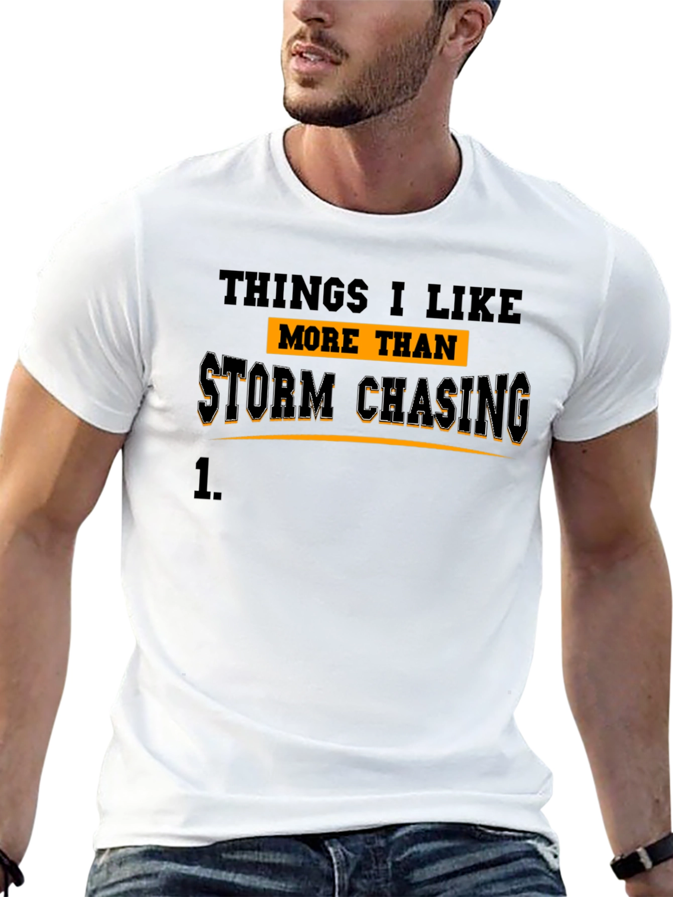 Storm Chasing Graphic Tee - Black Cotton T-Shirt