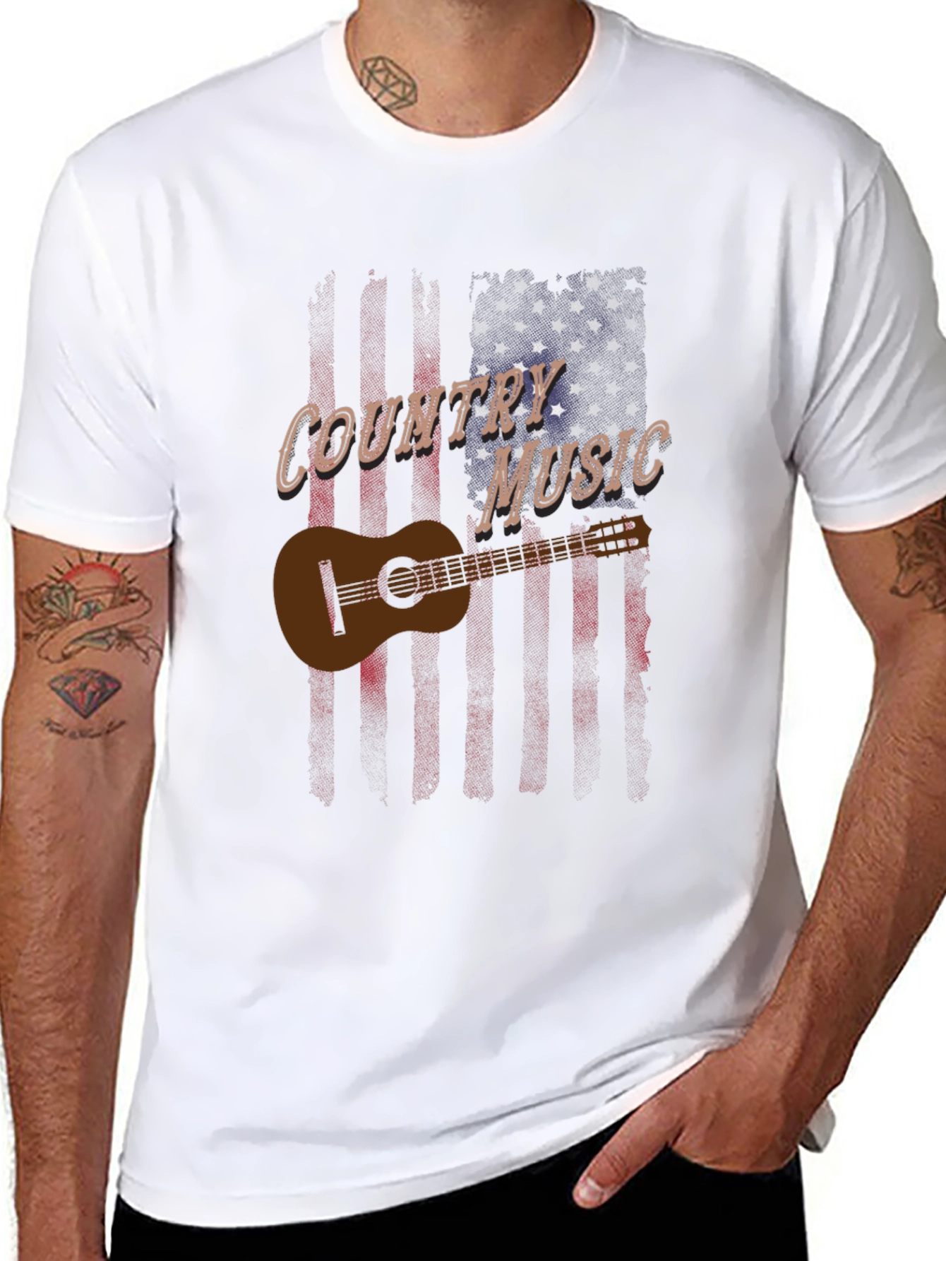 Country Music Guitar Graphic Tee