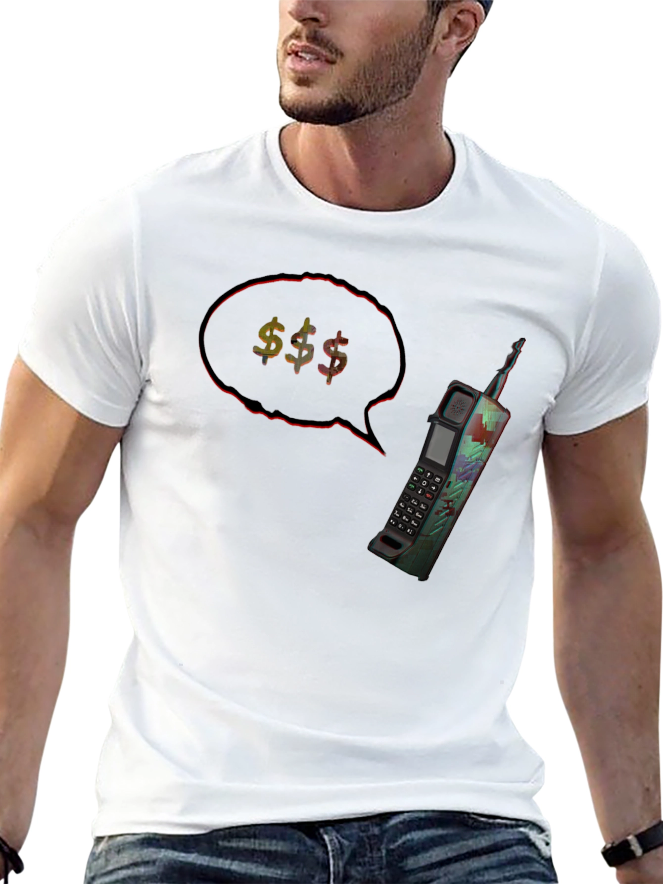 Retro Phone T-Shirt - Money Talk Graphic Tee
