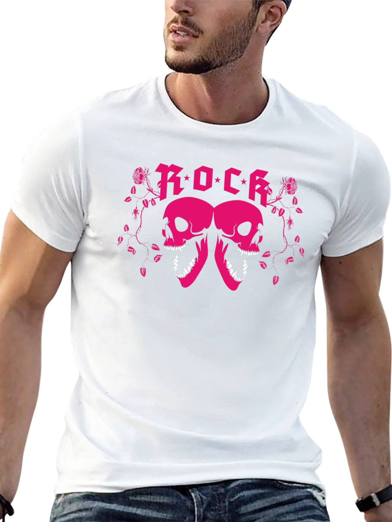 Rock Skull Graphic Tee - Edgy Streetwear