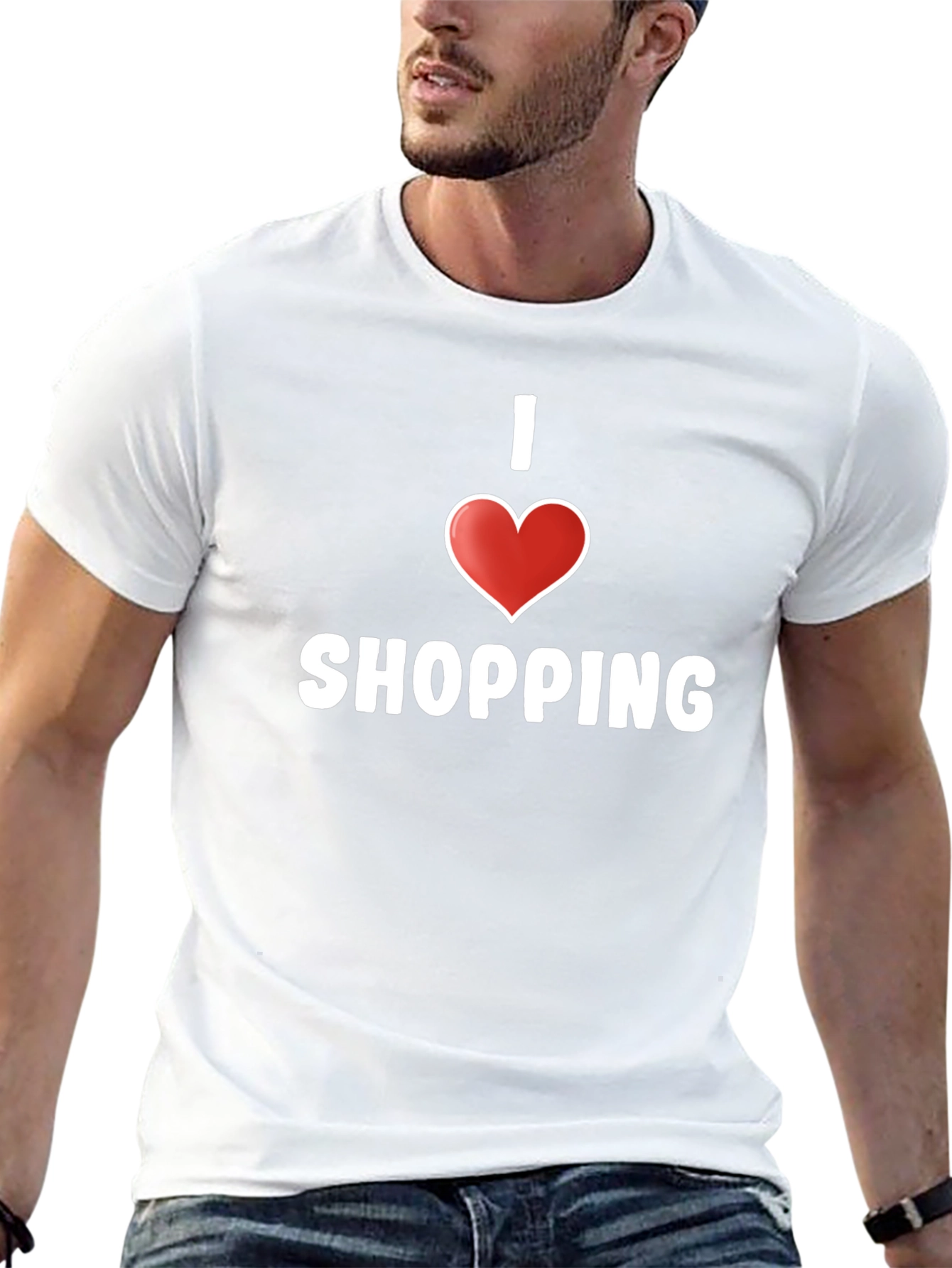 I Love Shopping Black T-Shirt