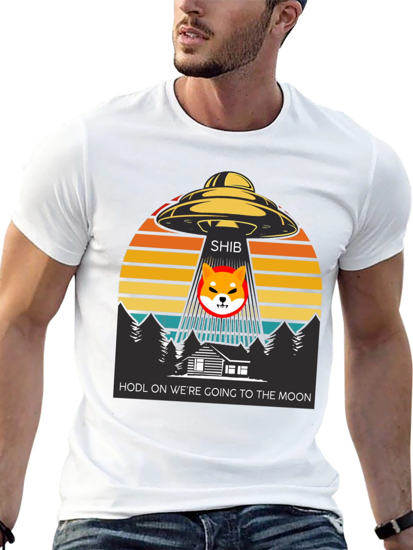 Shiba Inu UFO T-Shirt - HODL to the Moon!