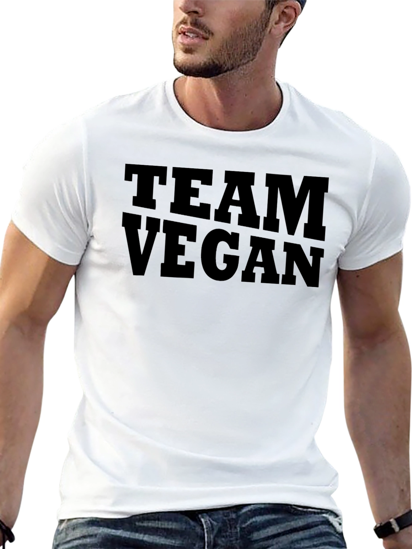 Team Vegan Graphic T-Shirt - Black Veganism Tee