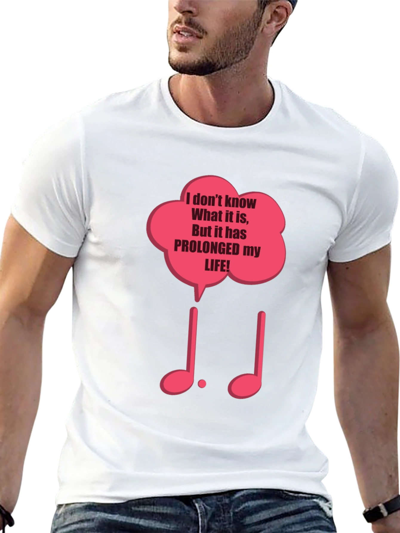 Prolonged Life Music Notes Graphic Tee