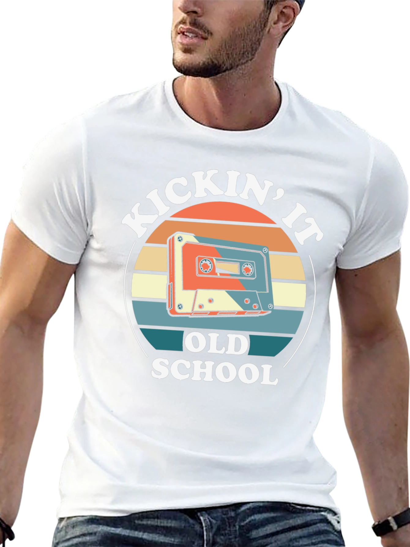Kickin It Old School Cassette Tape T-Shirt