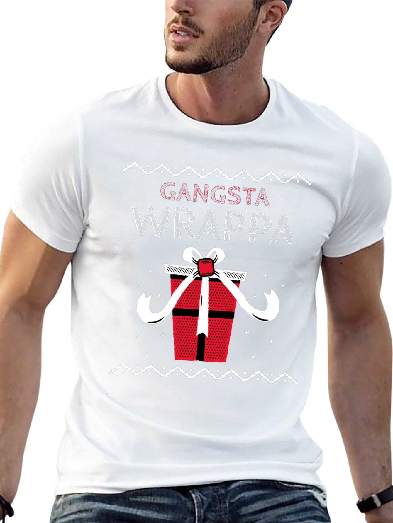 Gangsta Wrappa Ugly Christmas Holiday T-Shirt