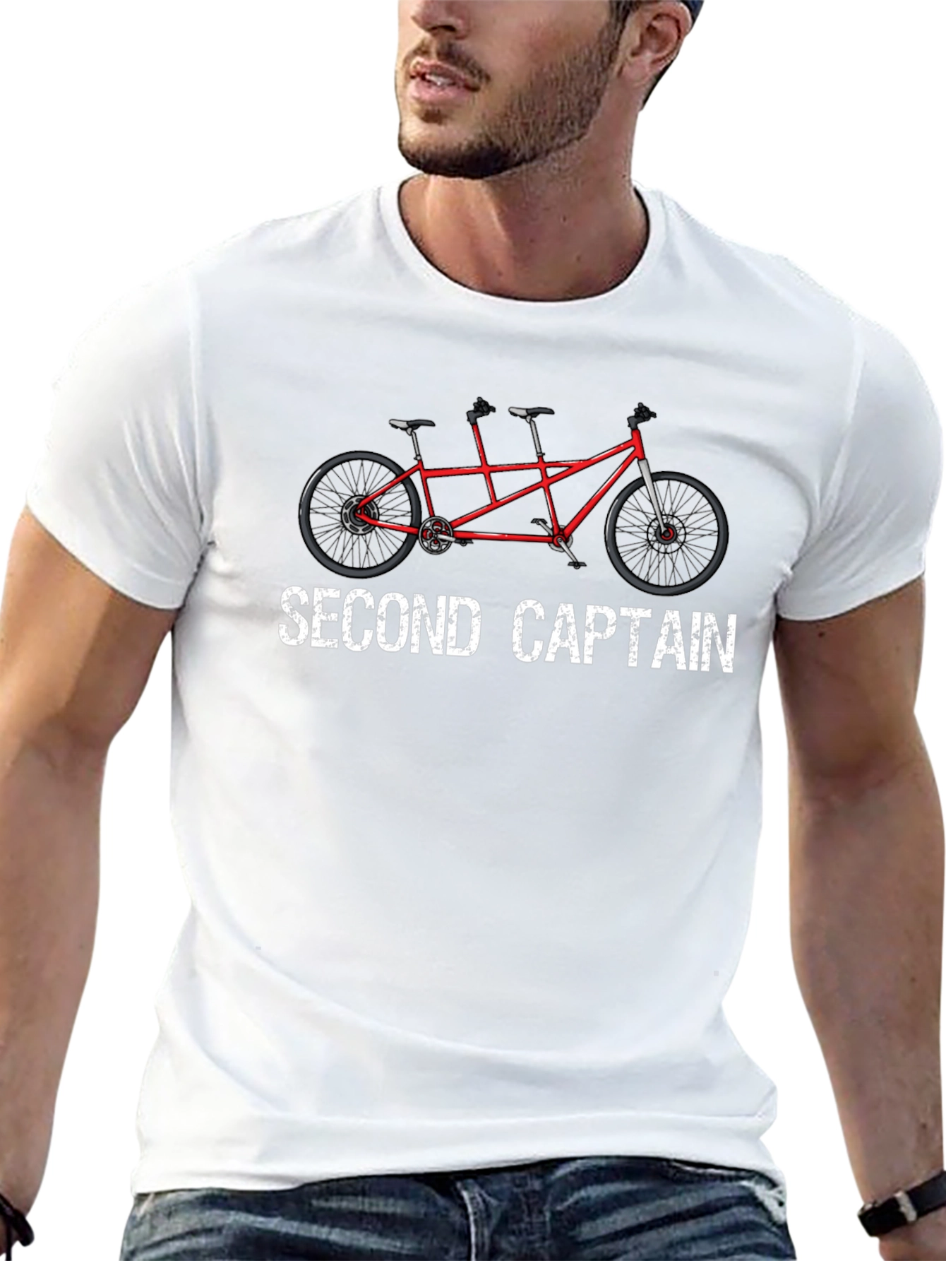 Second Captain Tandem Bike Graphic Tee