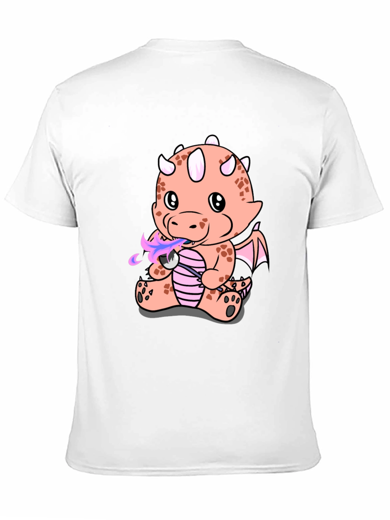 Cute Cartoon Dragon Black T-Shirt