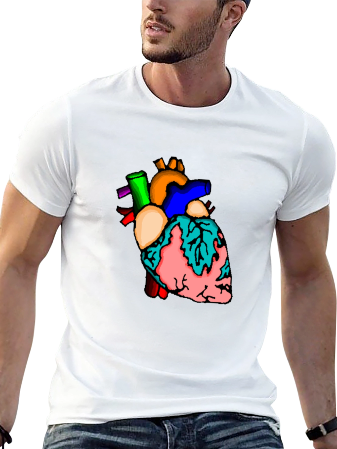 Anatomical Heart Graphic T-Shirt - Unique Design