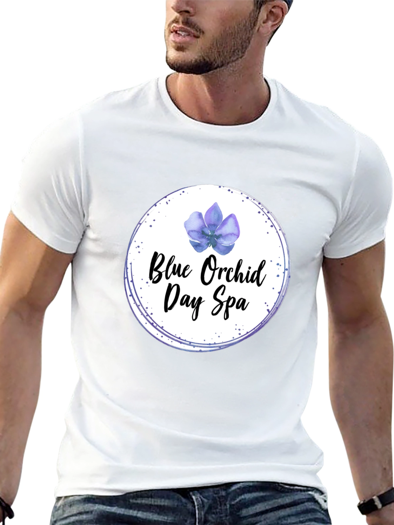 Blue Orchid Day Spa Black T-Shirt