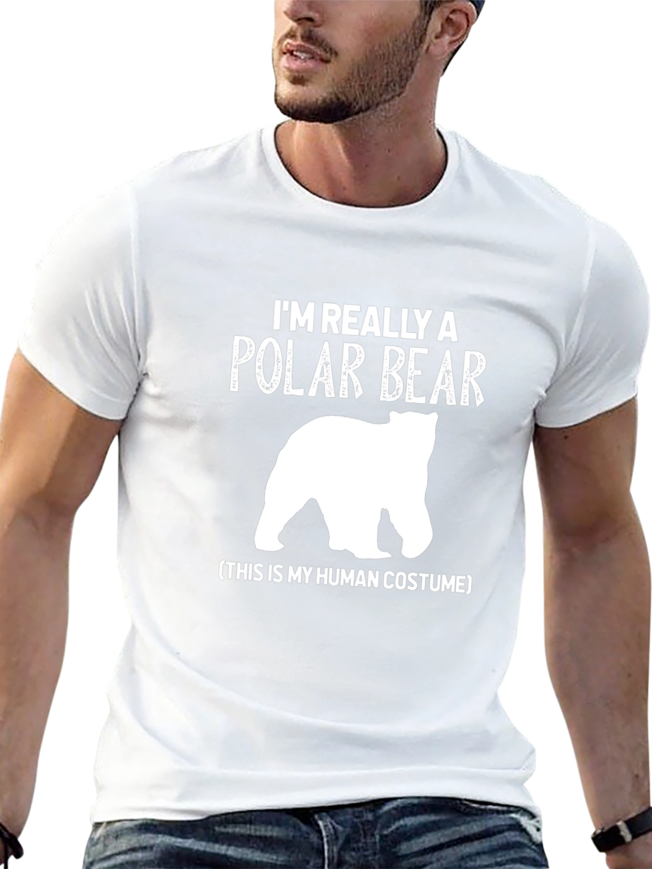 Polar Bear Costume T-Shirt Funny Animal Tee