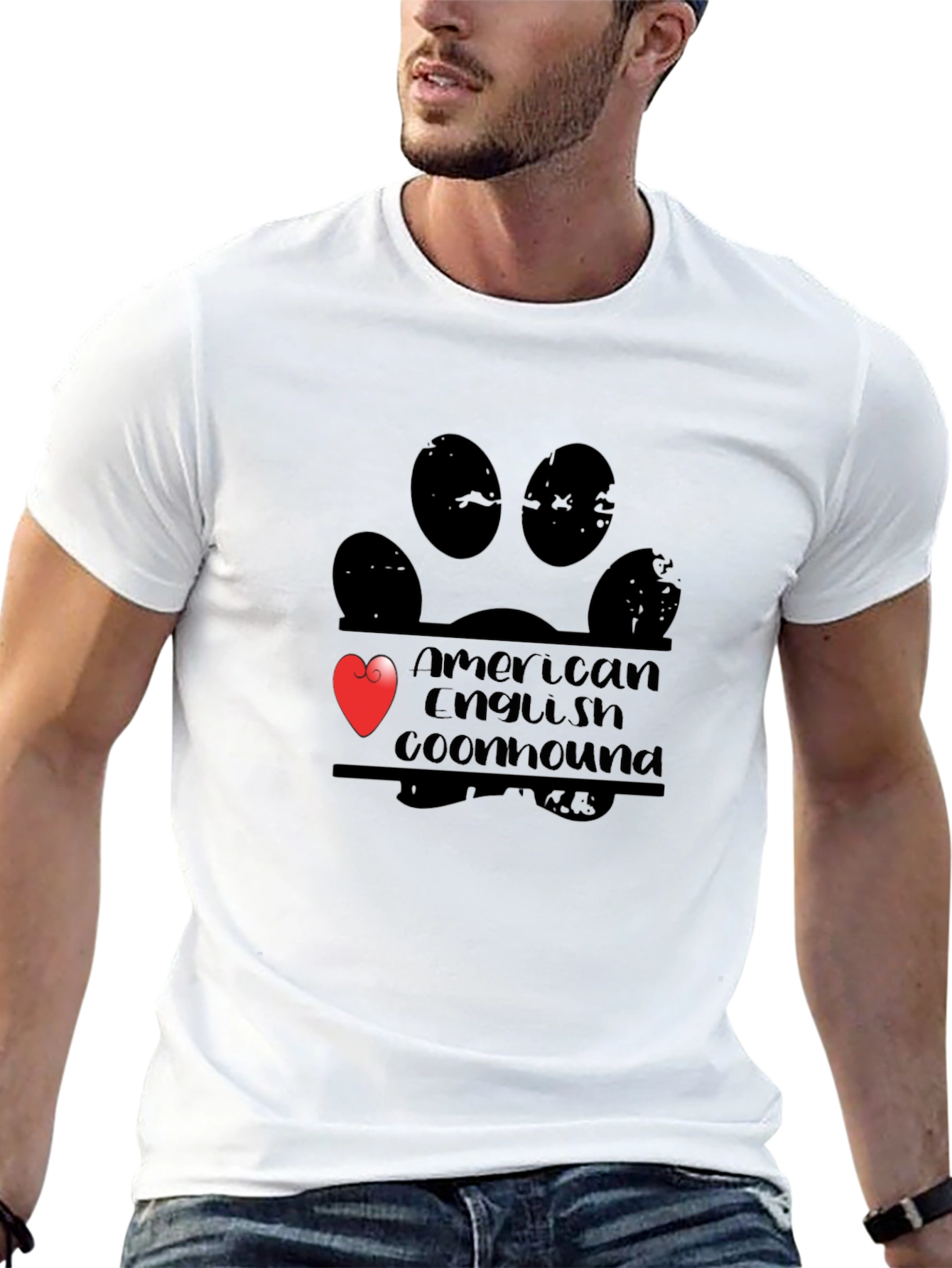 American English Coonhound Paw Print T-Shirt