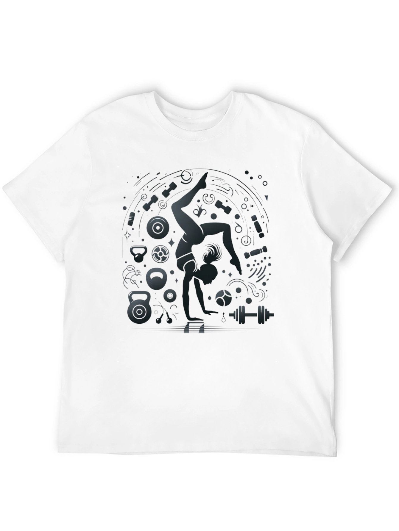 Fitness Lifestyle Graphic Tee - Black
