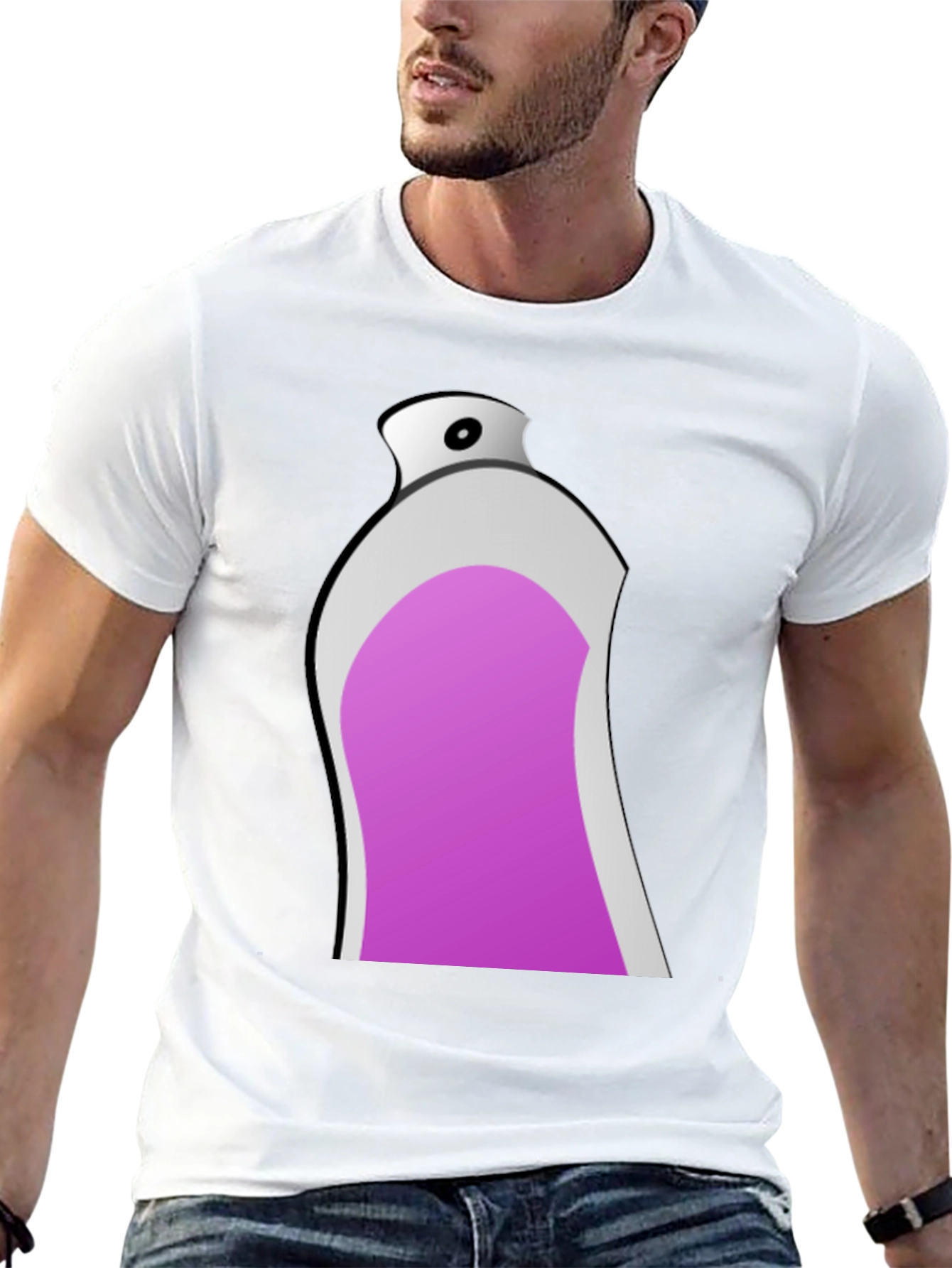 Spray Paint Graphic Tee - Black