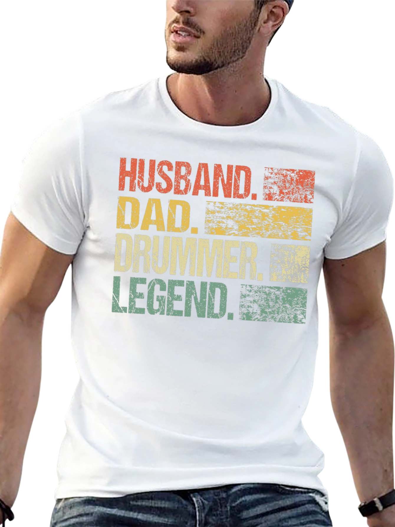 Husband Dad Drummer Legend Tee