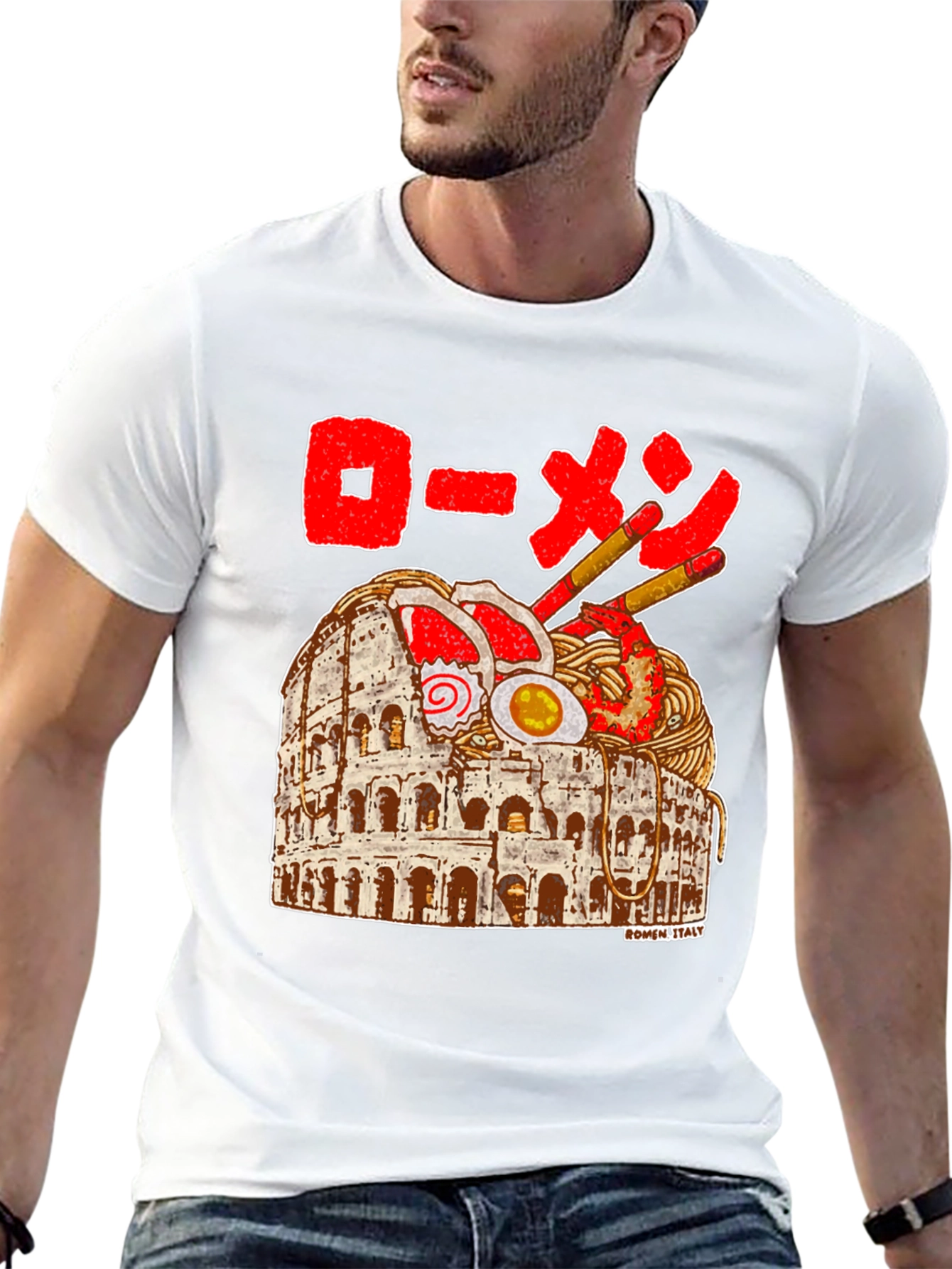 Ramen Colosseum T-Shirt - Funny Italy Travel Tee