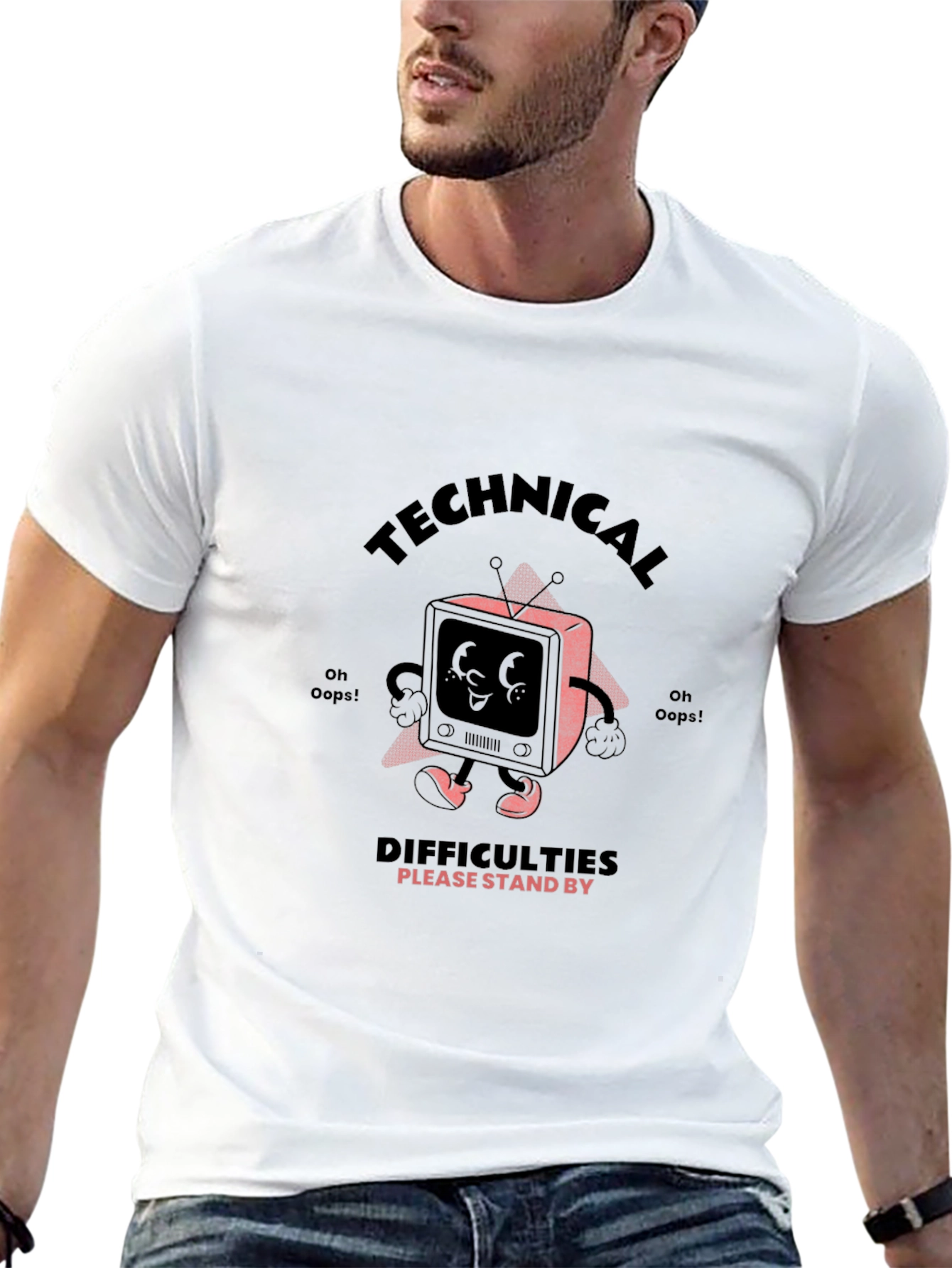 Technical Difficulties Stand By Graphic T-Shirt