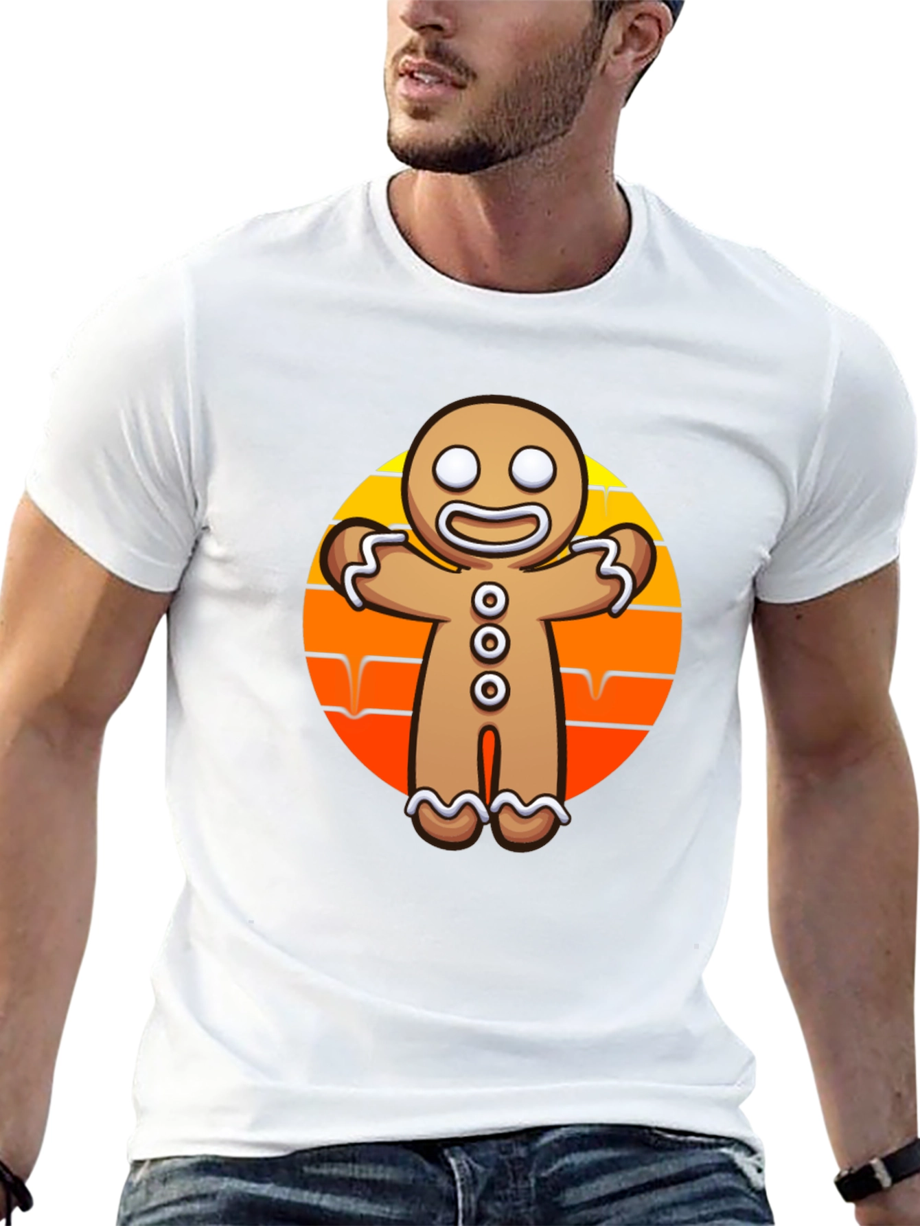 Gingerbread Sunset T-Shirt - Festive Holiday Style