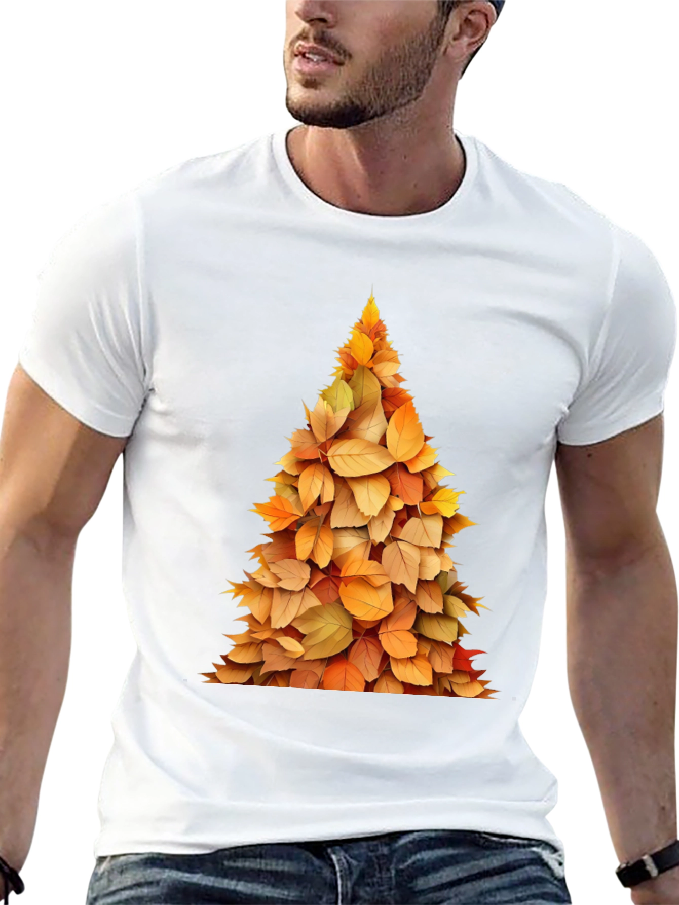 Autumn Leaf Tree Graphic Tee - Fall Style