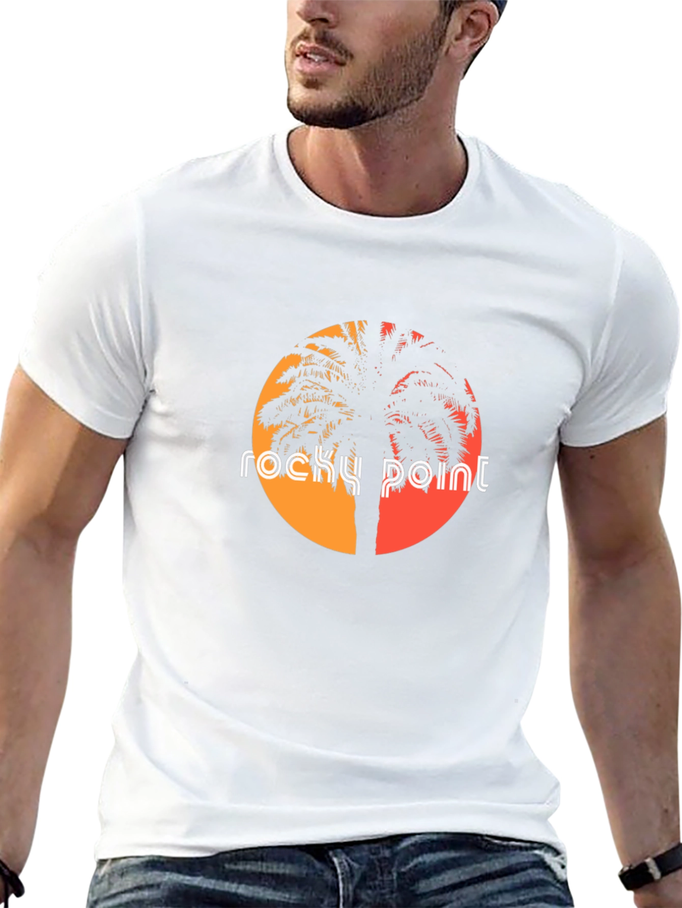 Rocky Point Palm Sunset Graphic Tee